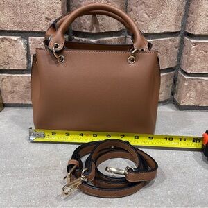 Crossi Satchel Women’s Elegant Bag Brown Faux Leather
